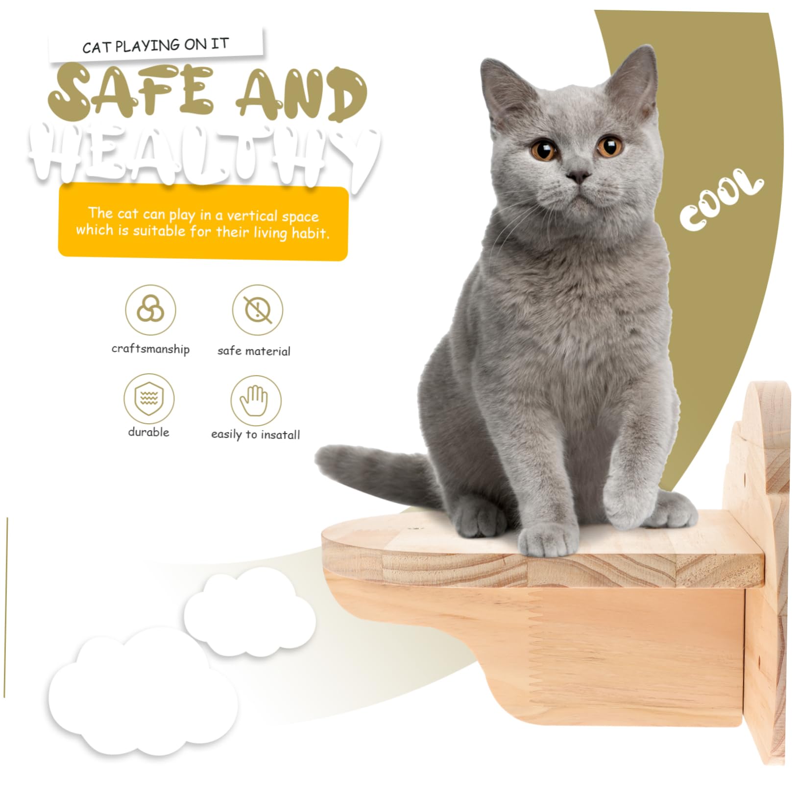Hemobllo Piattaforma Multi per Criceti Accessorio per Decorazione da Arrampicata per Naturale per Cages