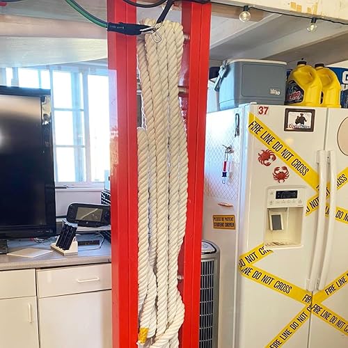 Miniatura 6 de Cuerda de algodón retorcida, 1 pulgada x 100 pies, cuerda blanca natural, cuerda gruesa para columpios, tirones, tira y afloja, proyectos de