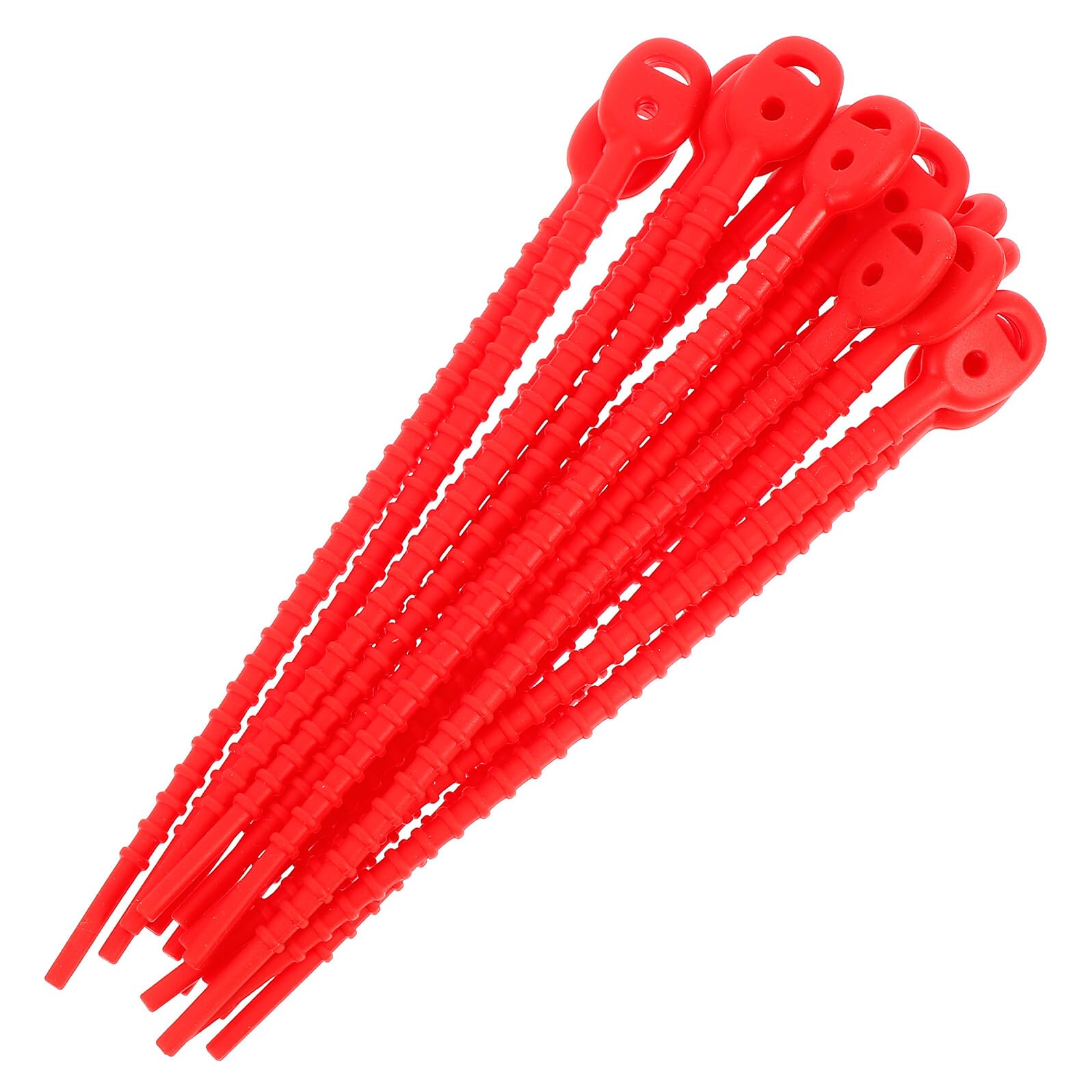 BESPORTBLE 16pcs Reusable Silicone Cable Ties Flexible Zip Straps for Organizing and Fastening Wires Cord Management for Home