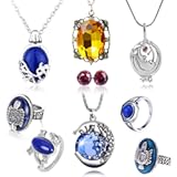 9 pcs Vampire Jewelry Daywalking Katherine Bonnie Moon Elena Gilbert Vervain Locket Necklaces Salvatore Damon Stefan finger Family Crest Ring Diamond Stud Earrings