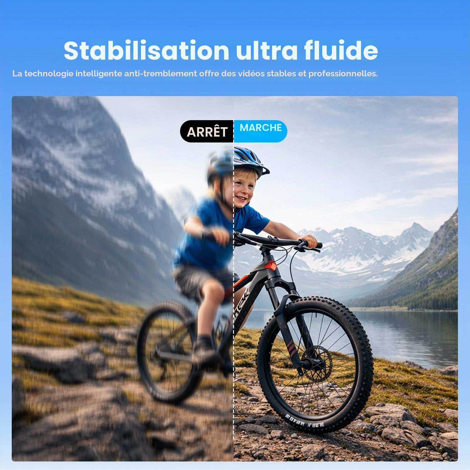 Caméra Sport 4K 30fps & Mini Caméras Moto - EIS Stabilisation, Fixation Magnétique, Carte 64Go Incluse, 150° Grand Angle - Vlog Caméra Pouce avec Boîtier de Charge 1800mAh pour TikTok/Voyage/POV