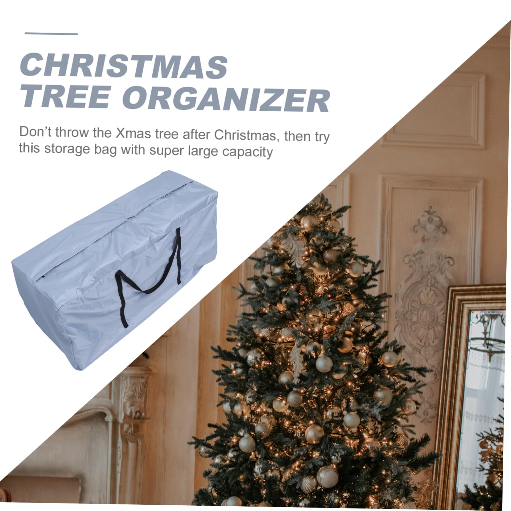 WOONEKY Sacco Porta Albero di Natale Borsa Portaoggetti per Mobili Organizer per Casa e Salvaspazio