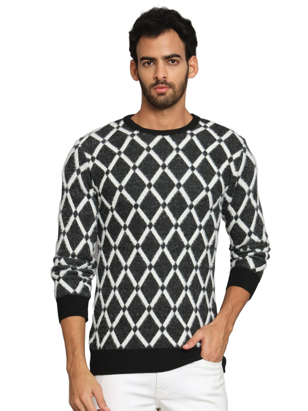 ekools Men's Winterwear Woolen Self Cardigans Sweaters (4008_eK)-picture-44