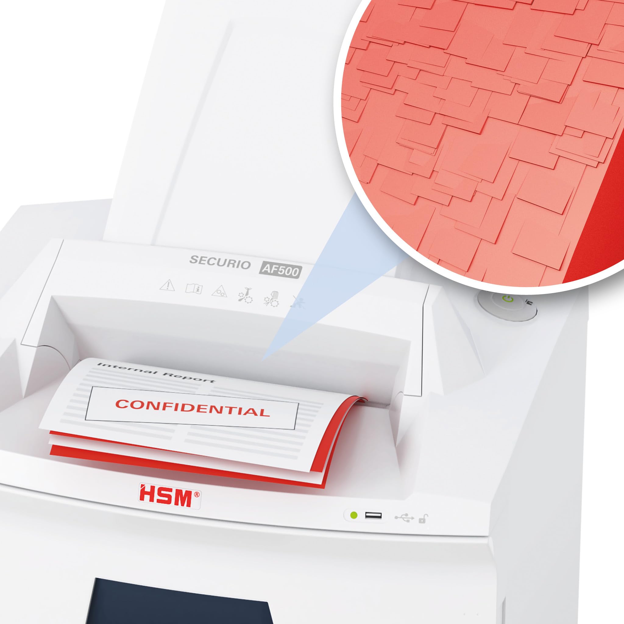 HSM 2103111 Distruggidocumenti Securio AF500 con Alimentazione Automatica, 4.5x30 mm