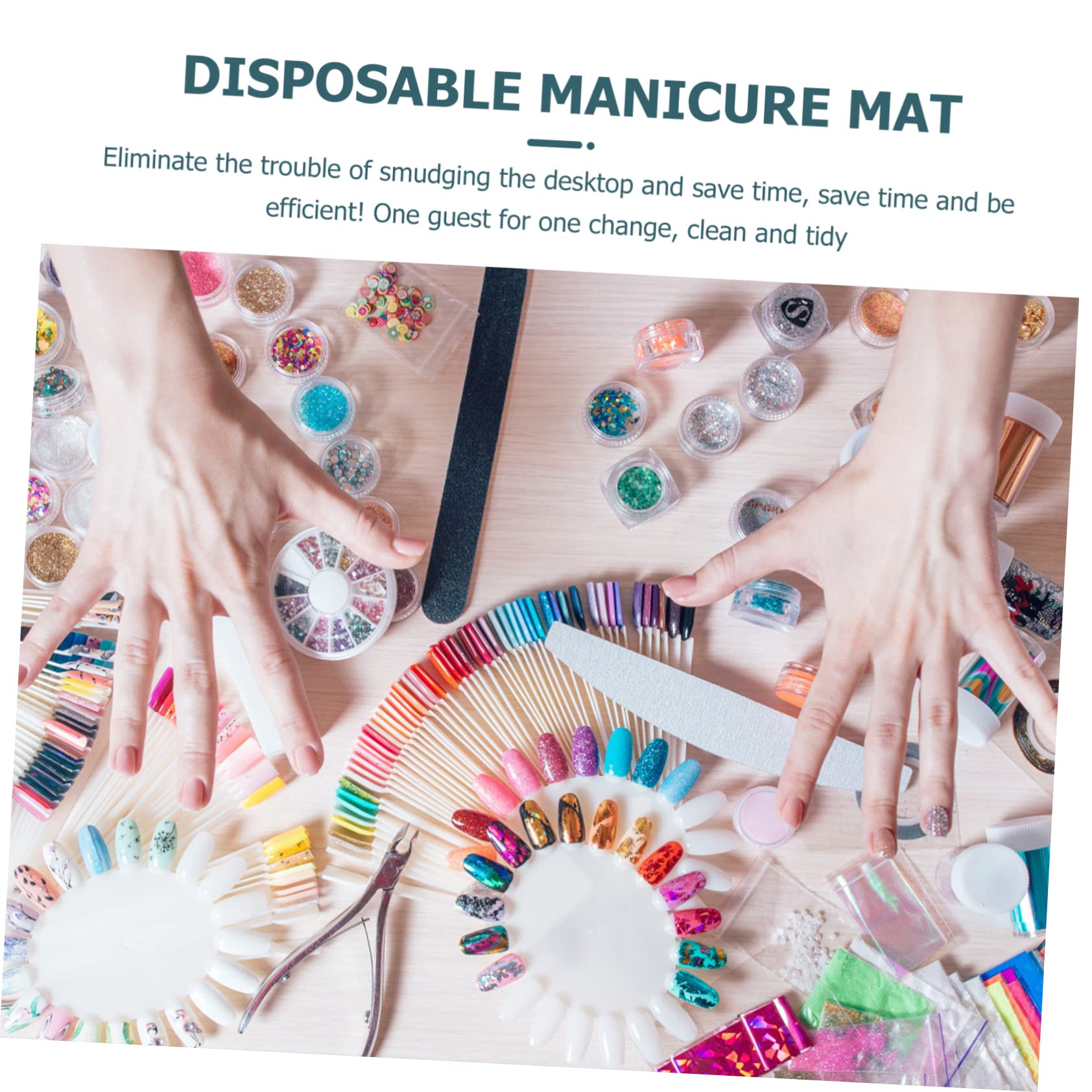 PACKOVE 125 pezzi Tovagliette per Unghie Tovaglietta per Manicure Accessori per Nail Art Protezione Tavolo per Salone e Spa Assorbente e