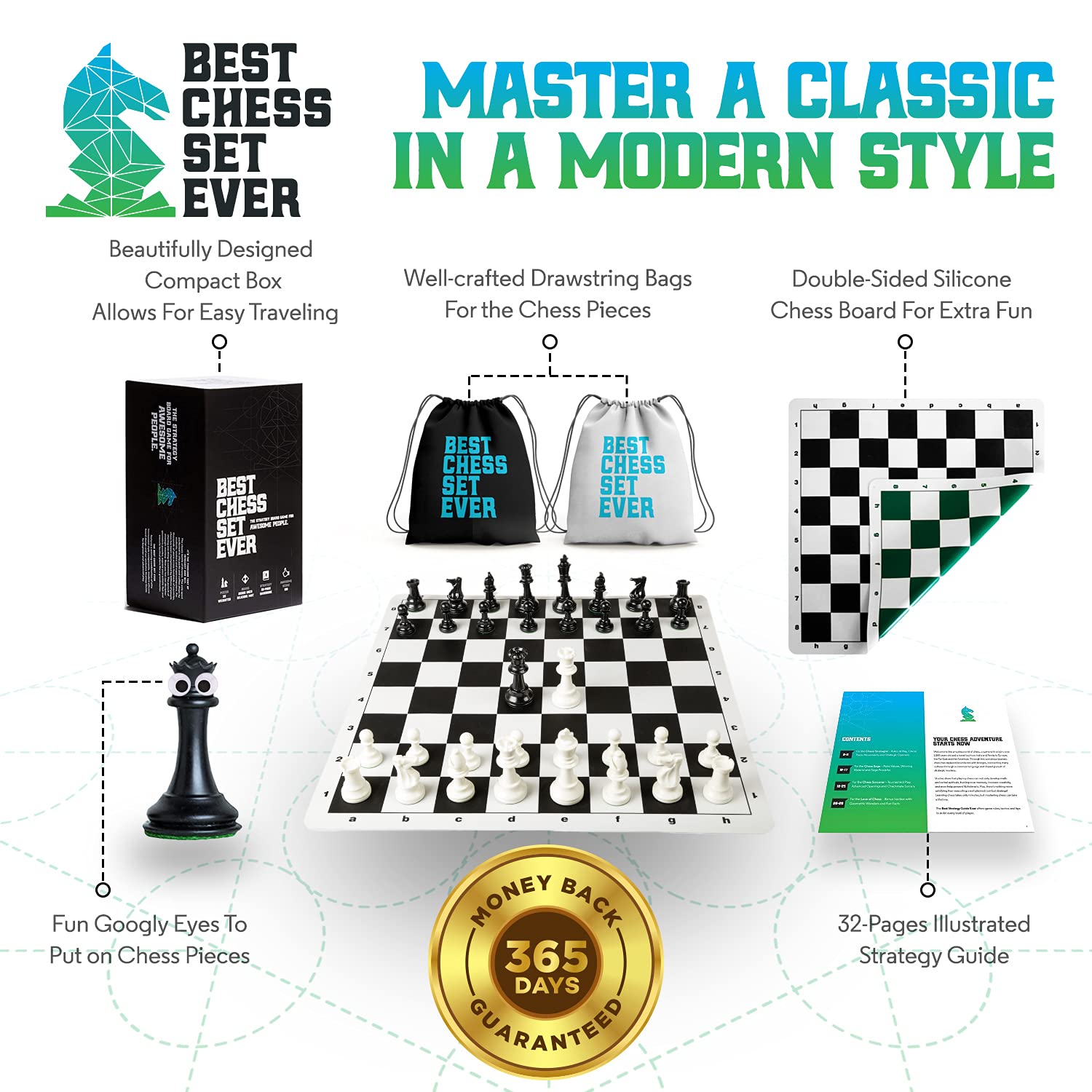 Best Chess Set Ever Triple Weighted Tournament Style Chess Set with