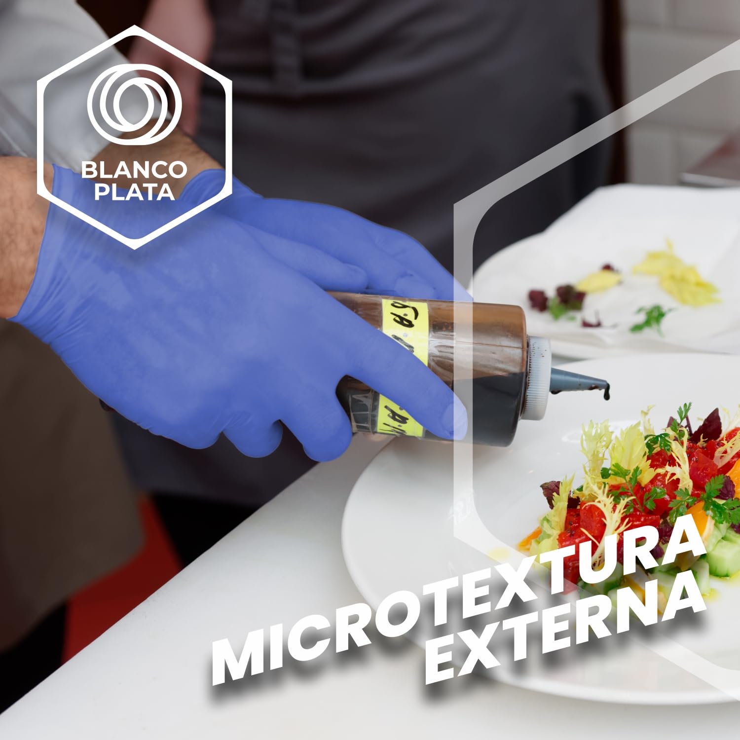 Guante de nitrilo azul Soft Touch Caja Talla Grande 10 cajas de 100 unidades