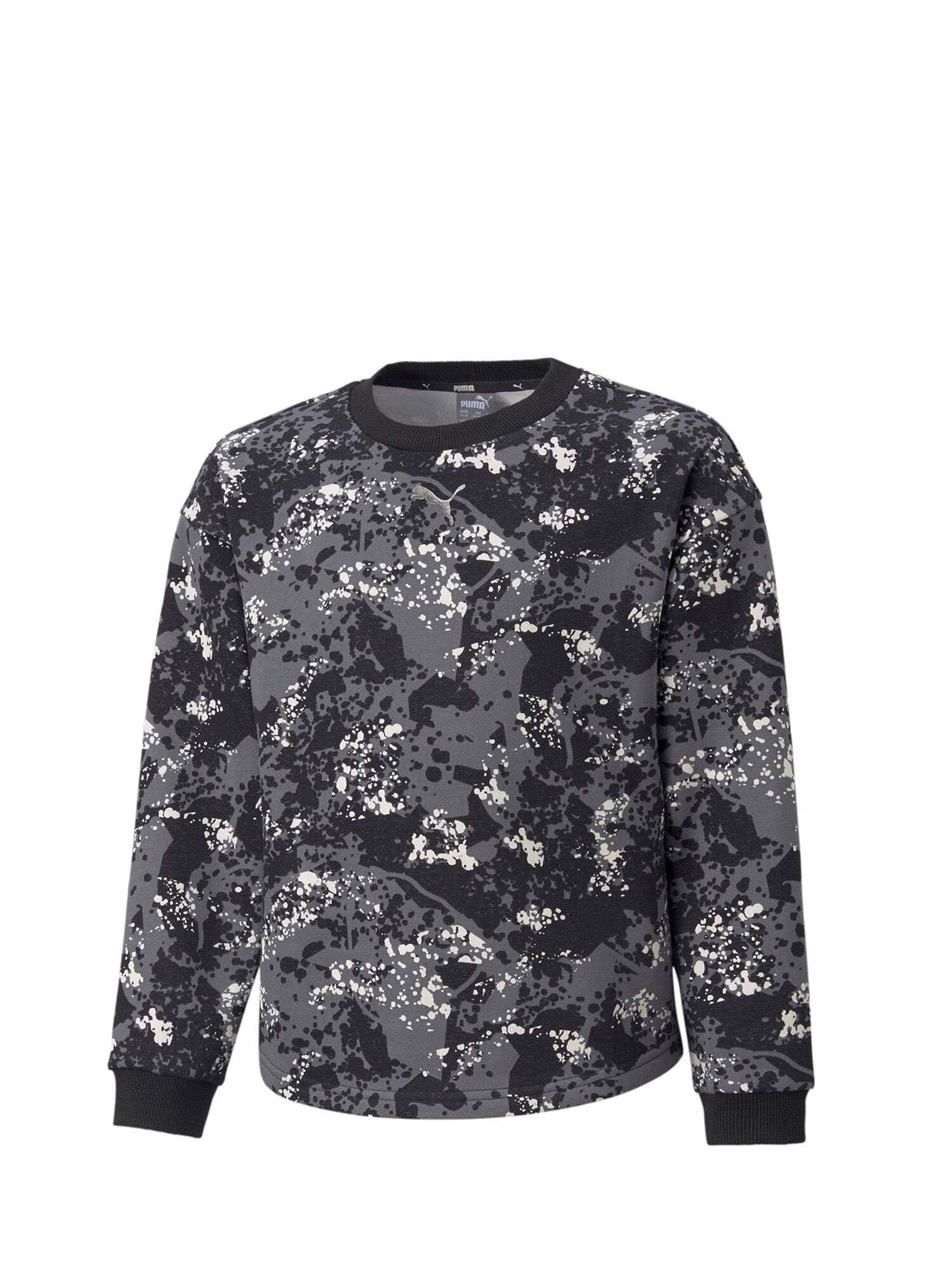 Maillot de survêtement Garçon PUMA Alpha AOP Crew FL en molleton doux - 3
