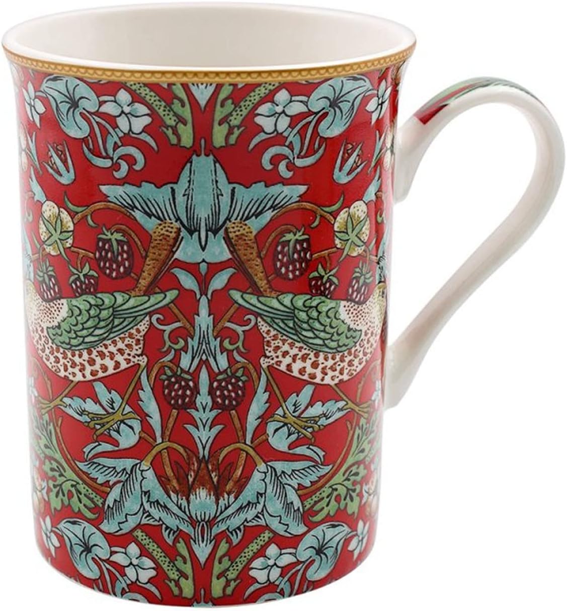 Aazon.co: Porteirion Hoe & Gifts Strawberry Thief Red ug & Tray