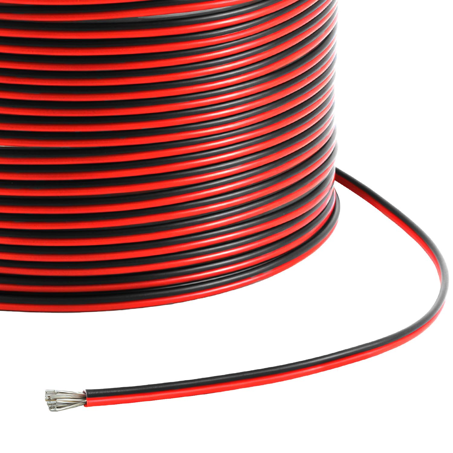 QWORK® Electric Cable 2 Wire 0.52 mm² 20 AWG, 2 x 30 Metres, Oxygen-Free Tin Copper, Parallel Cable for LED Strips and Electrical Devices-image-24