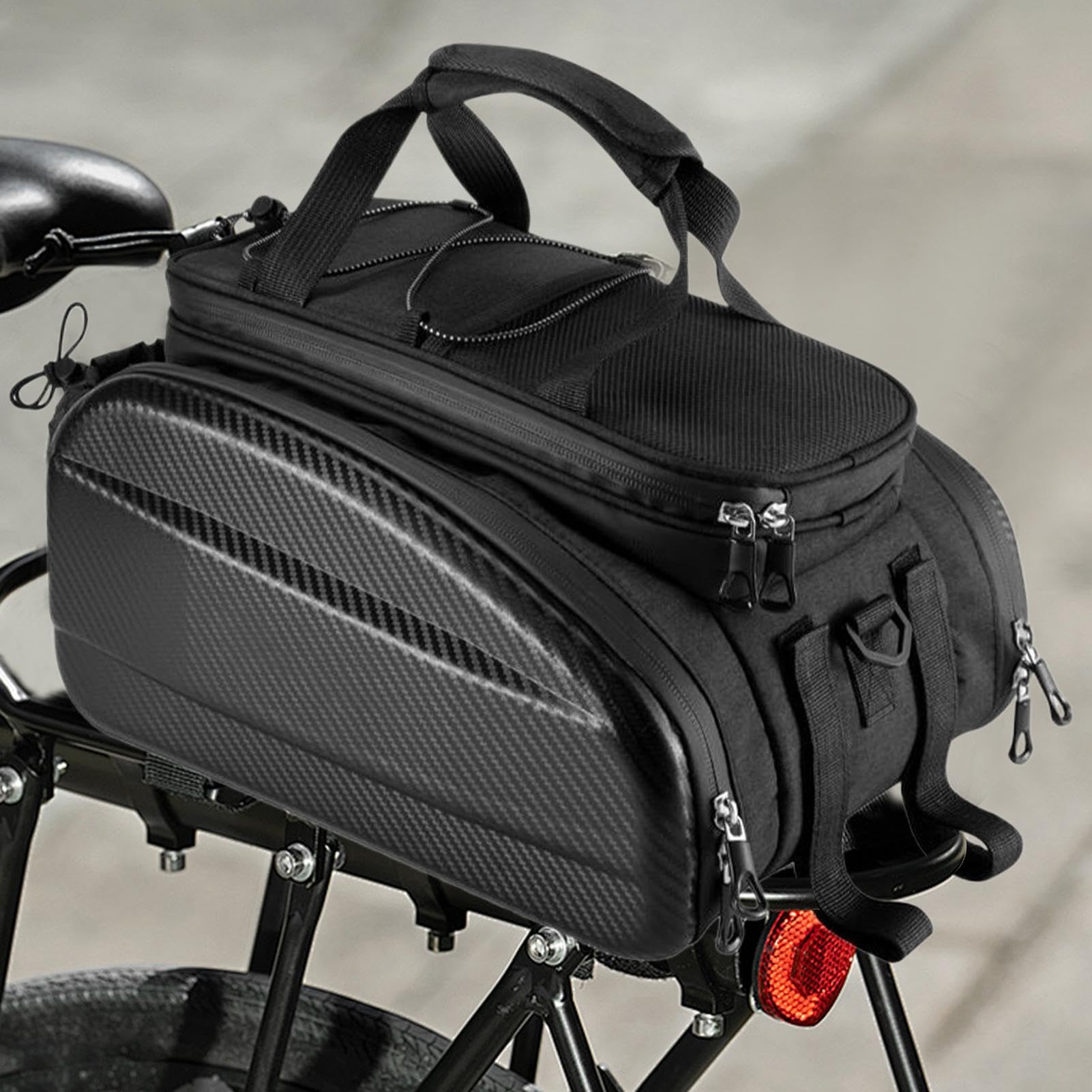 Borsa Posteriore Bici Strisce Riflettenti Espandibile Multifunzione Grande | Borsa Laterale Portaoggetti Per Ciclismo Pendolarismo Viaggi Gite Weekend Campeggio Escursionismo Avventura
