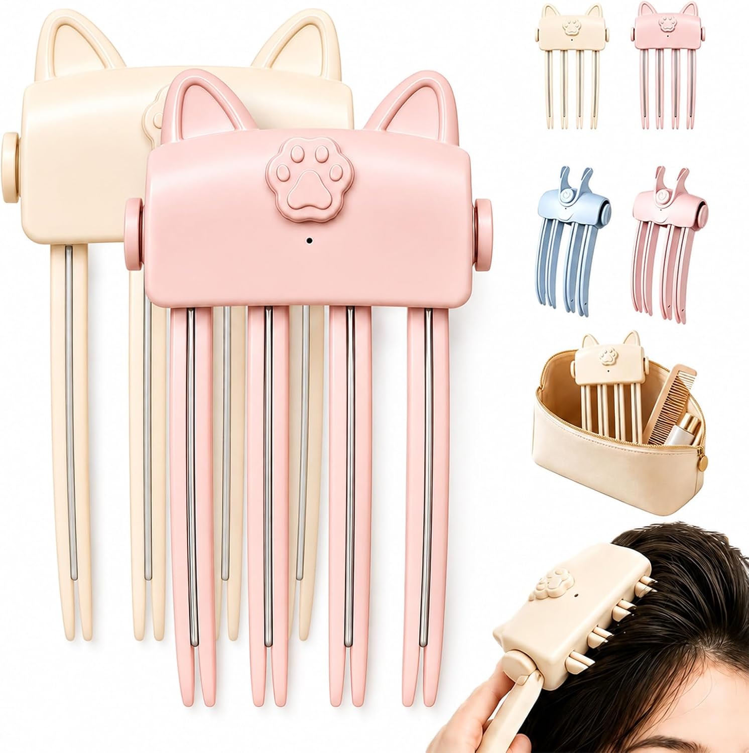 Root Volumizing Heating Comb, Upgrade Volumizing Root Lift Clip，A+B