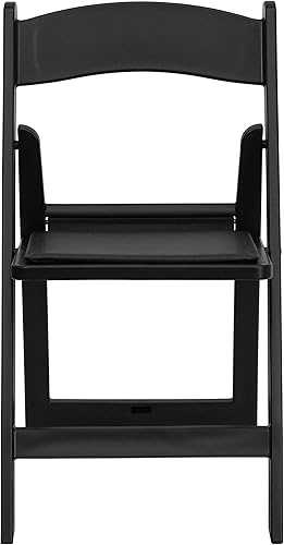 Miniatura 16 de Flash Furniture Hercules™ Series Silla plegable, de resina negra, paquete de 2, capacidad de peso de 1,000 lbs, ligera y cómoda para eventos Negro