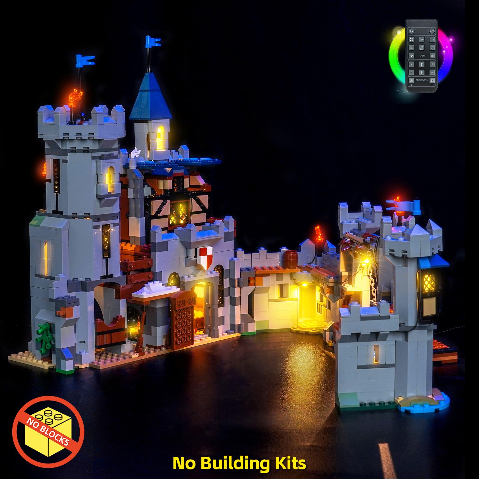 Remote Control Led Light Set Compatible with Lego Medieval Horse Knight Castle 31168 (No Model) - Image 2