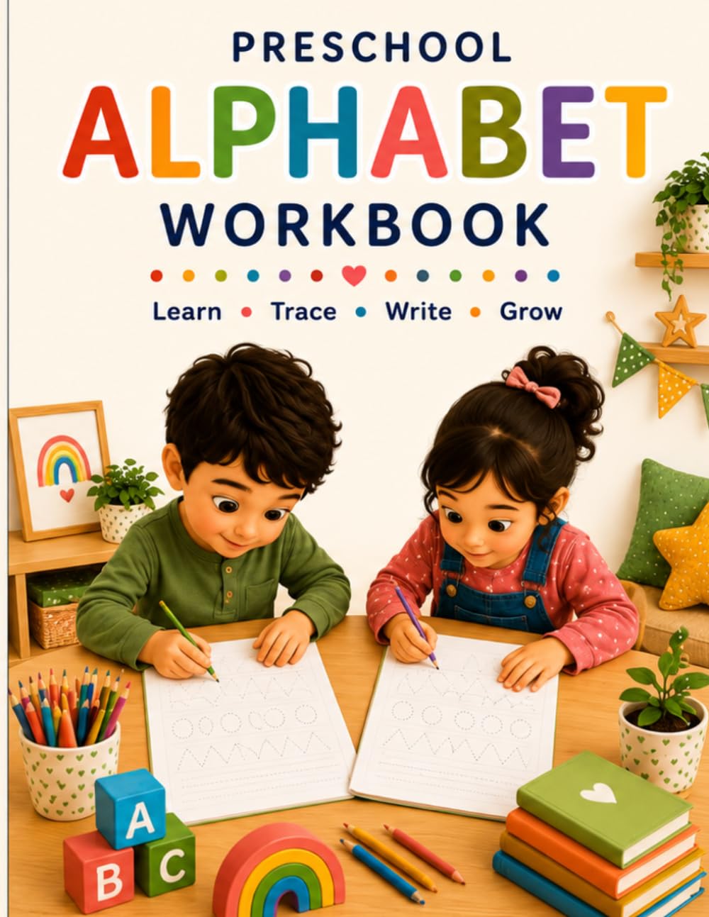 Preschool Alphabet Workbook: Learn, Trace, Write and Grow