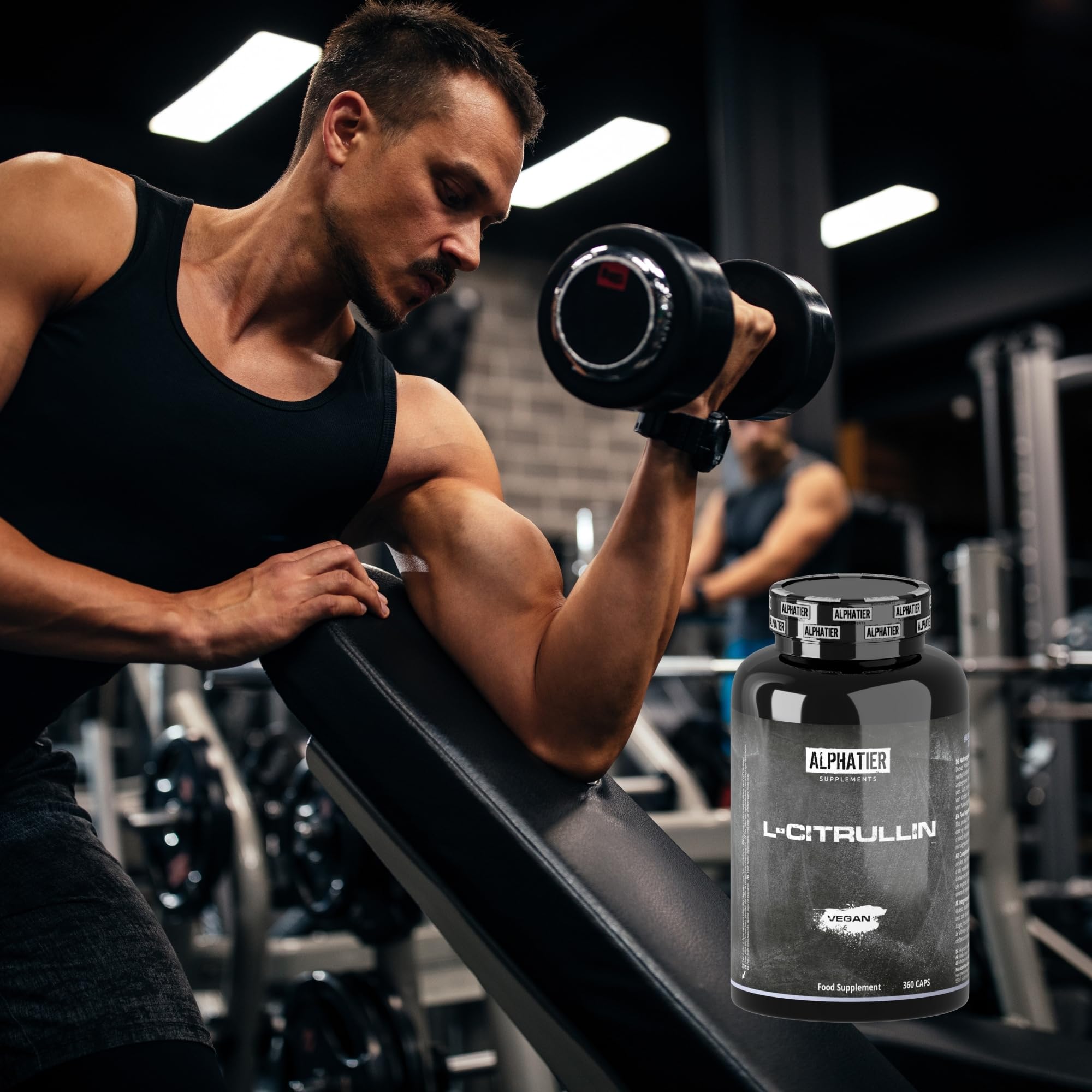 Alphatier L-Citrulline Malate Capsules - 360 Caps hautement dosées + végétalien - Champion L-Citrulline Malate DL 2:1 - Qualité Premium sans Additifs