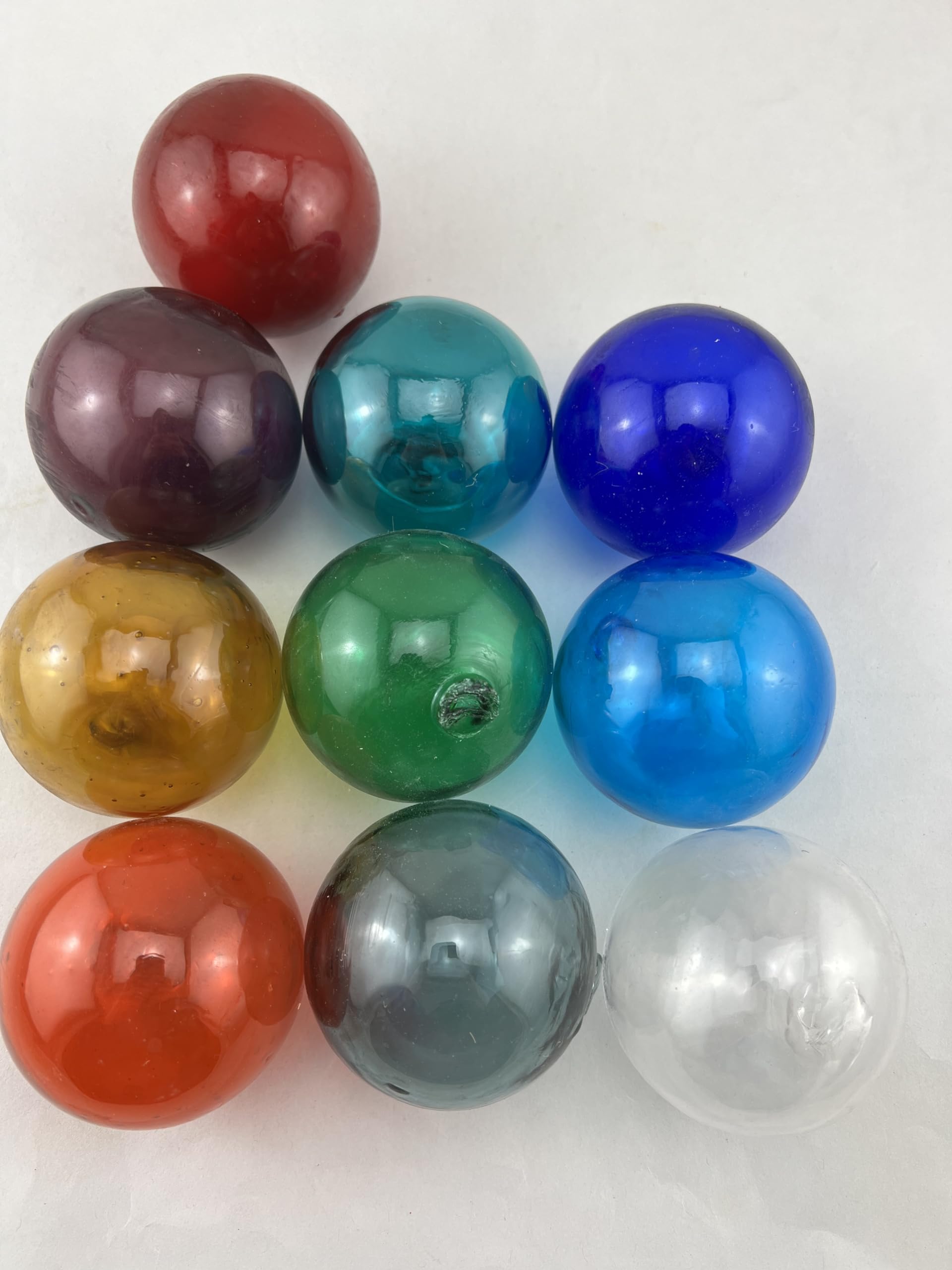 Generic 10 Pieces Assorted Decorative Reproduction Blown Glass Float Fishing Balls Buoys 3