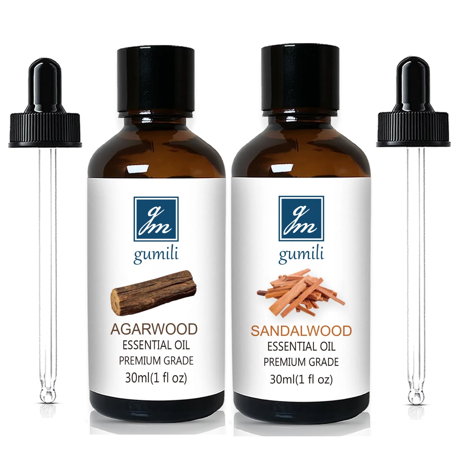 GM Gumili Agarwood Sandalwood Essential Oil for Diffuser, Meditation