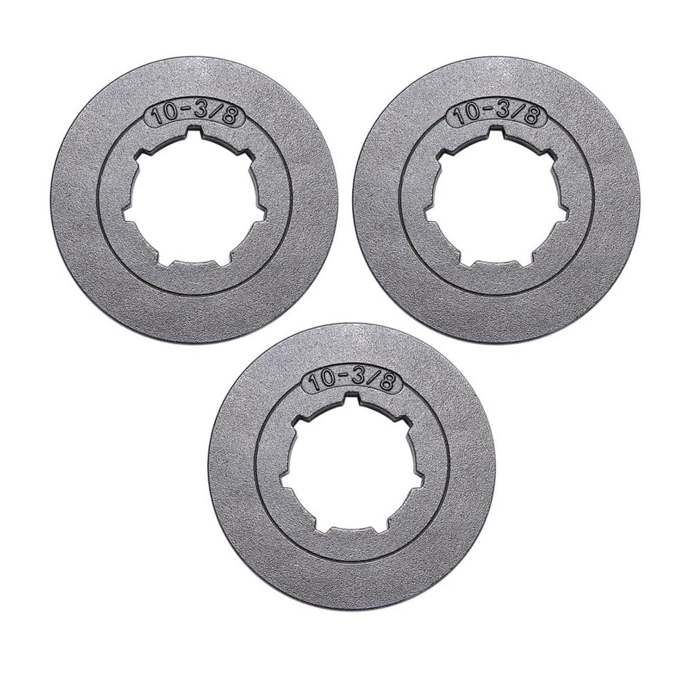 Kit de 3 piñones de llanta for Motosierra de 3/8" y 10 Dientes, Compatible con Otras motosierras de 22 mm y 7 estrías.