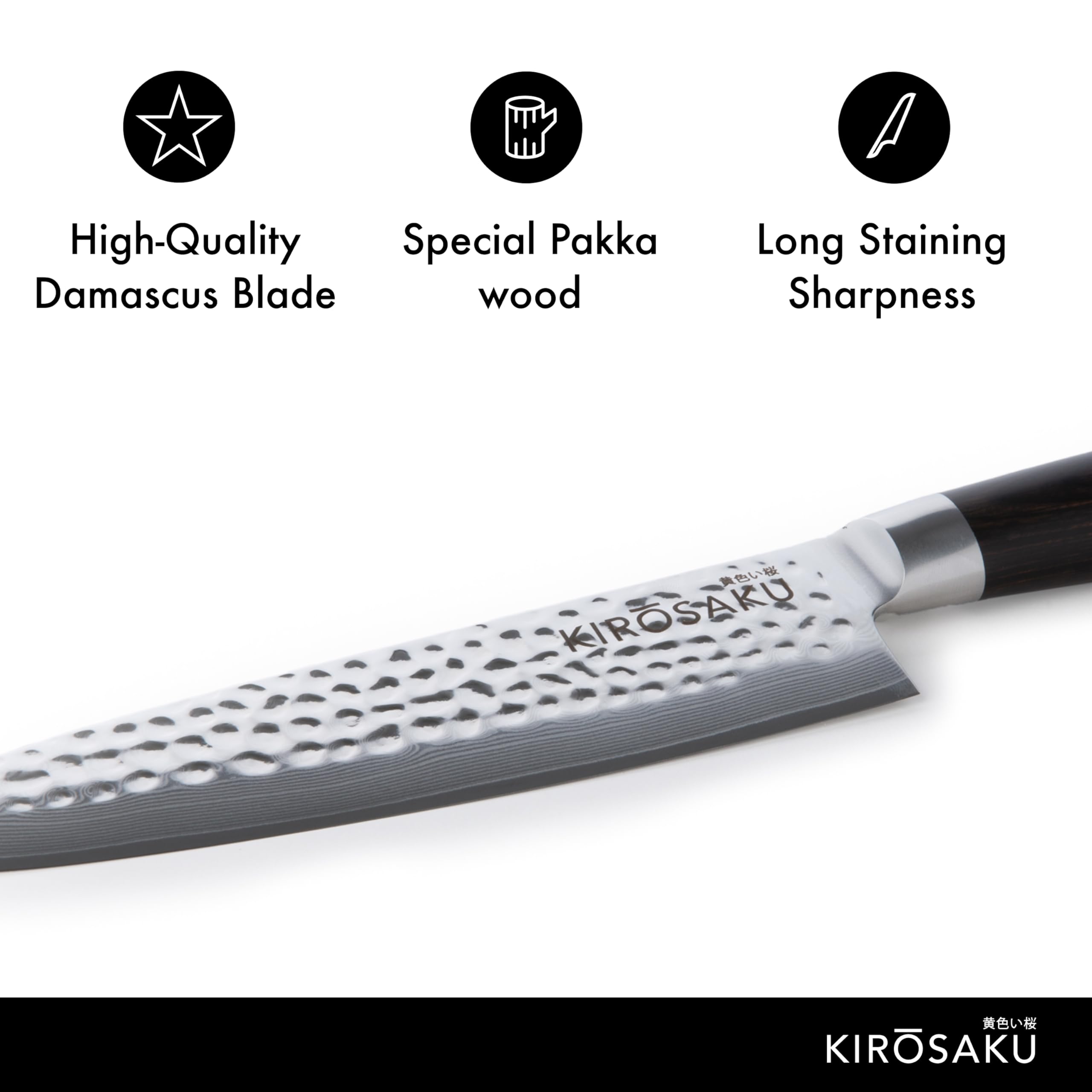 Japanisches Messer - 20cm Santoku Damast Küchenmesser aus 67 Schichten Damaststahl - Scharfes Profi Küchenmesser mit Ergonomischem Pakkaholz Griff - Kochmesser für Hobby- und Profiköche