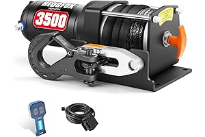 3500 lb Electric Winch Kit with Synthetic Rope: Reliable Power for Off-Road Adventures