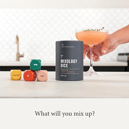 Miniatura 8 de Two Tumbleweeds Mixology Dice - Nueva edición Juego de 9 dados para inspirar cócteles artesanales y cócteles sin alcohol con folleto de recetas -