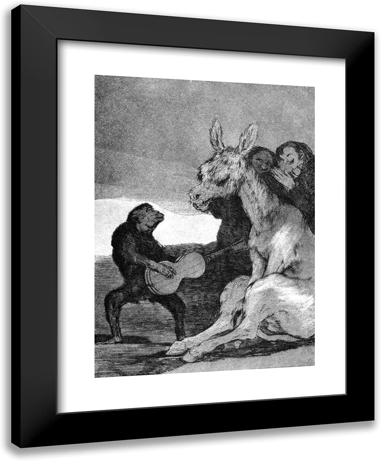 ArtDirect Goya, Francisco 19x24 Gold Ornate Framed Art Print with Double Matting Titled: Bravissimo