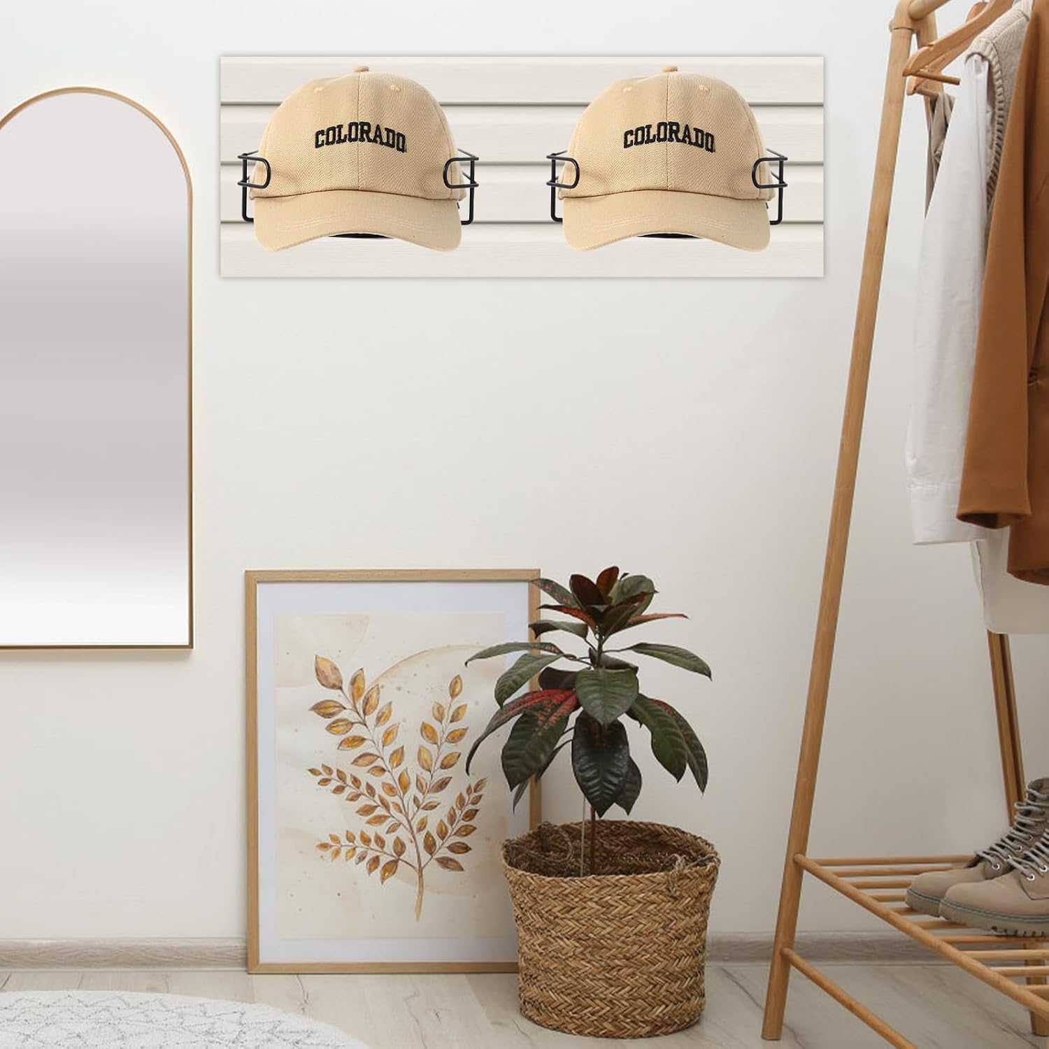 Polmart Slatwall Hat Display Baskets/Racks, 4-Pack