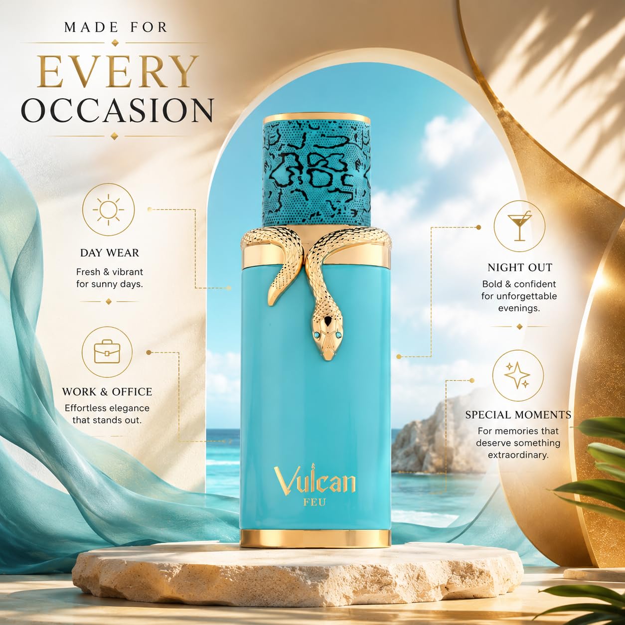 Amazon.com : French Avenue Vulcan Feu EDP 100ml : Beauty