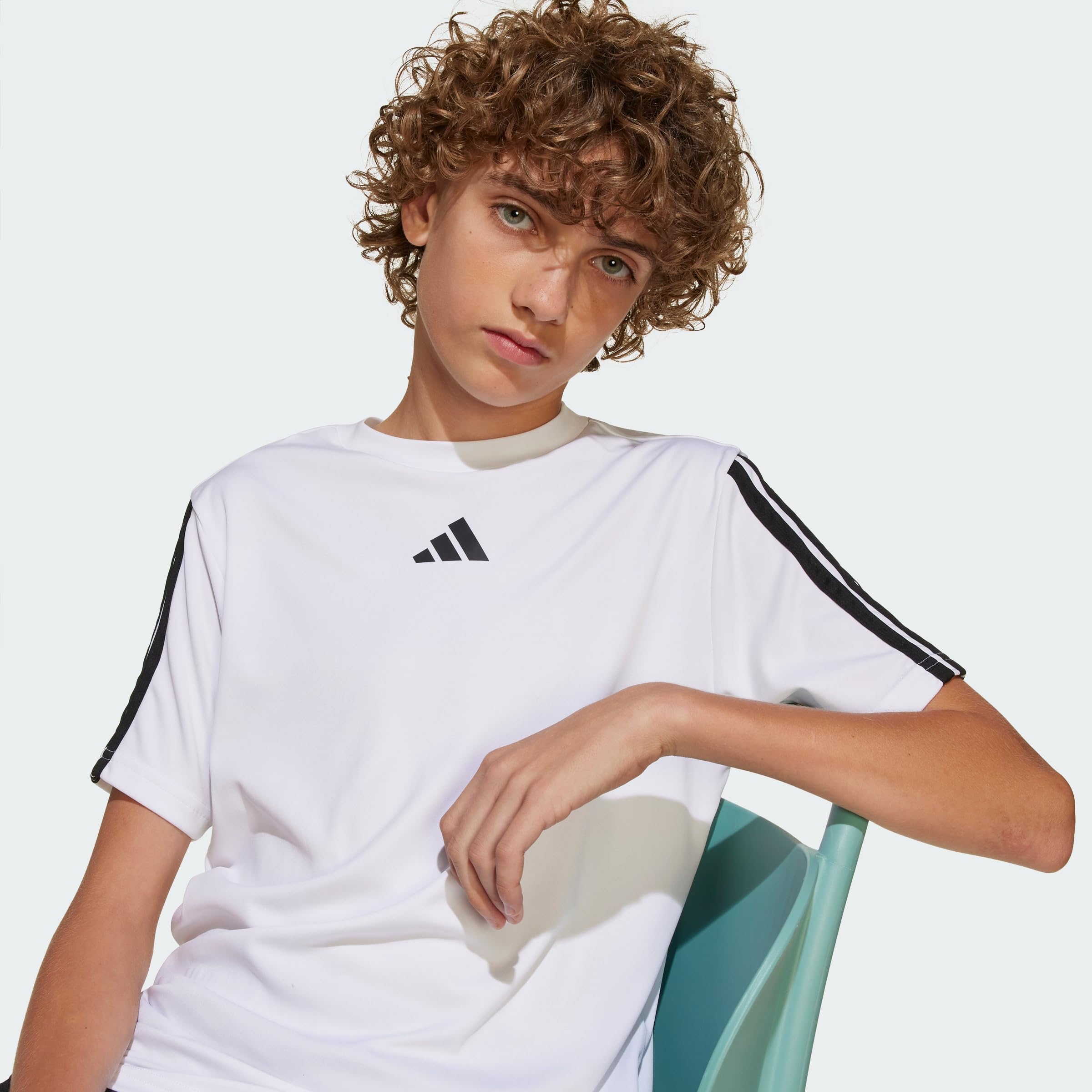 adidas 3 Stripes Camiseta de Manga Corta Niños