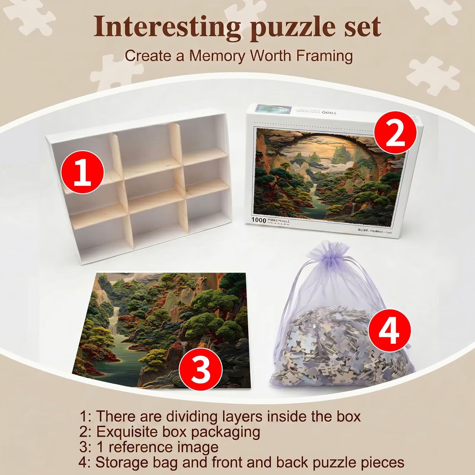 Puzzle 6000 Pezzi Classici, Puzzle paesaggio statua 179 x 105 cm, Gioco Educativo e Antistress in Legno con Poster Incluso, Ttività DIY per Famiglia, Regalo per Appassionati, Decor Parete Casa, f0-504