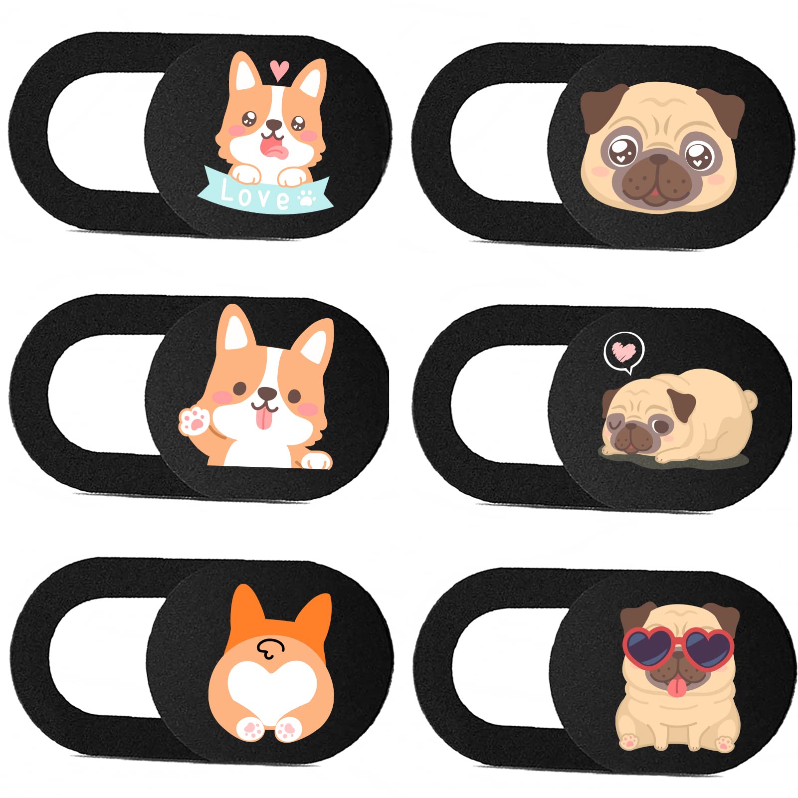 IMNEXT2U Laptop Camera Cover Slide 3 Pack Ultra Thin Slide Computer Webcam Covers for Echo Show, MacBook Pro, MacBook Air, iPad, Tablet, Mac Air, Chromebook, PC - Pug-image-31