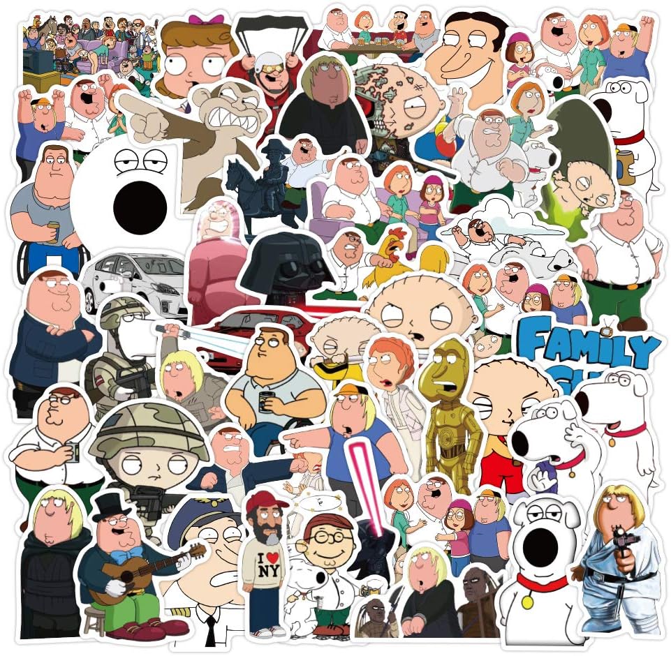 FamilyStickers 100pcs Cartoon Stickers Vinyl Waterproof Stickers for Kids Teens Adults Water Bottles Laptop Computer Skateboard