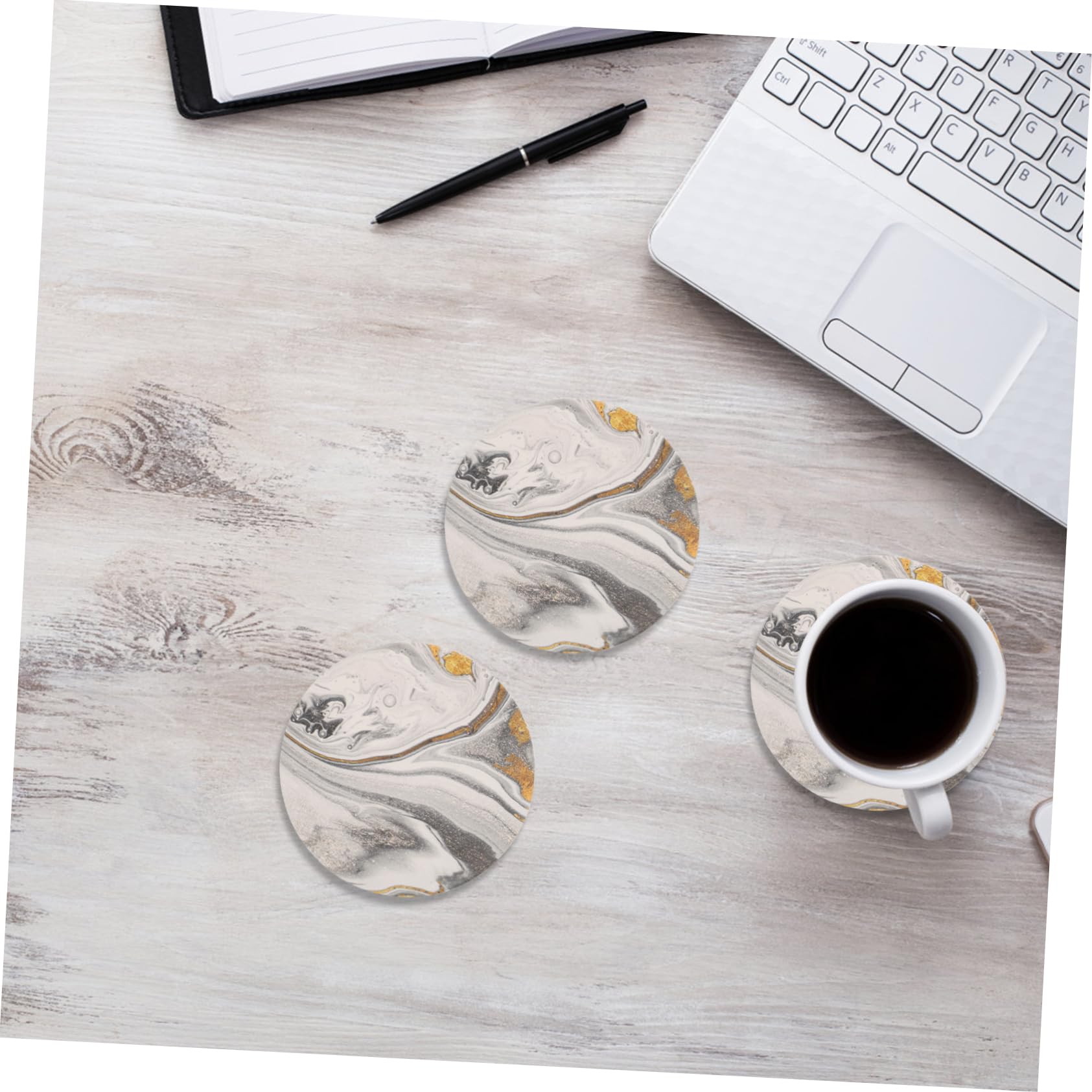 Cabilock 18 Pcs Dessous De Verre Absorbants en Céramique Dessous De Verre en Céramique Décor - Dessous De Verre en Céramique Tapis De Tasse Dessous De Verre pour Boissons De Tasse
