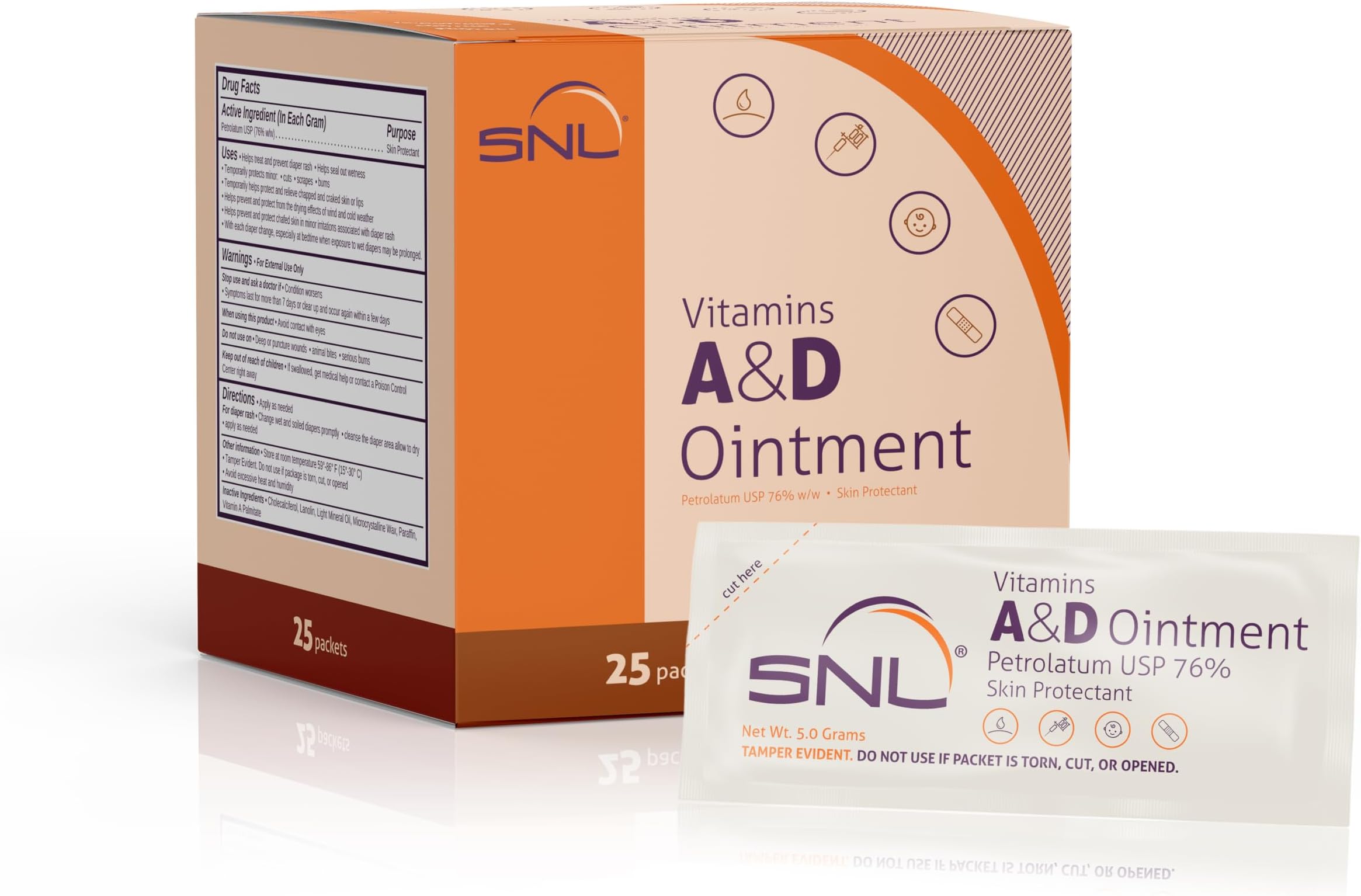 MEDca Vitamin A & D Diaper Rash Ointment Protectant Cream