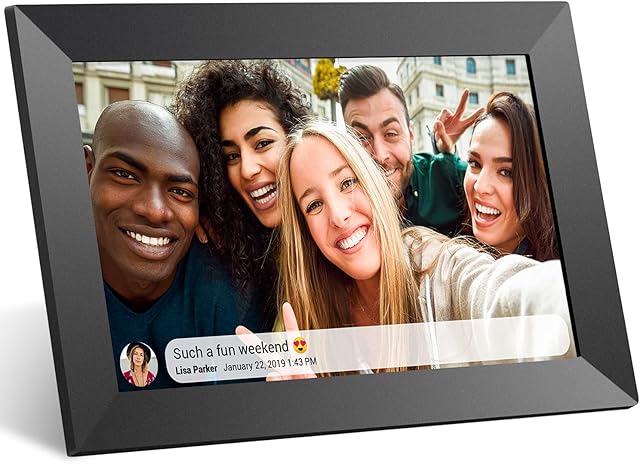 Anyuse 10.1 Inch Smart WiFi Digital Photo Frame with 1280x800 IPS LCD Touch Screen, Auto-Rotate Portrait and Landscape, Built in 16GB Memory, Share Moments Instantly via Frameo App from Anywhere