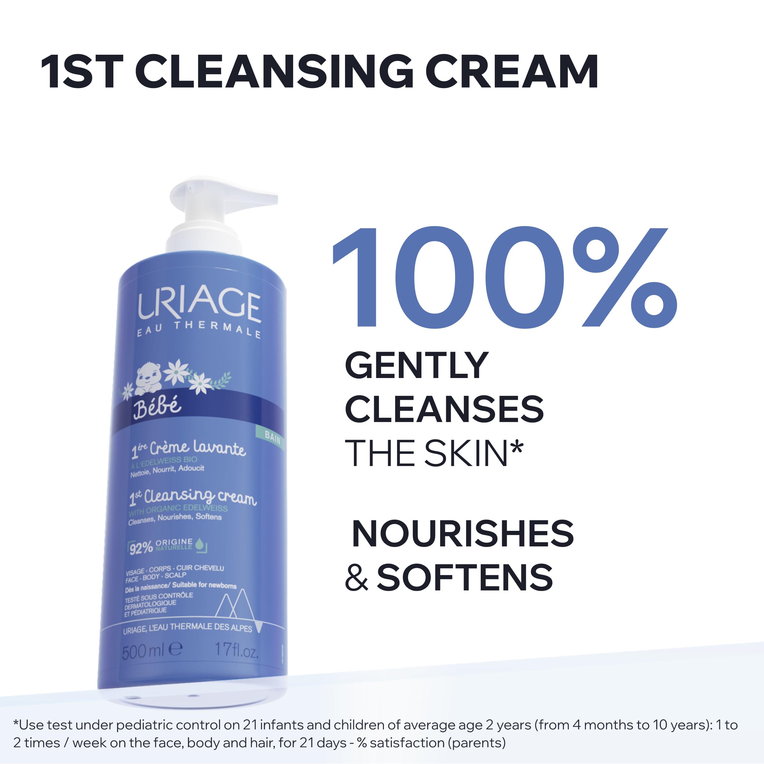Uriage Bébé Crema Lavante Detergente Senza Sapone 1 L