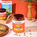 PROMUNCH Roasted Soya Crunchies Noodle Masala 270g Jar, High Protein Plant Based Snack, Gluten Free Roasted Soyabean Namkeen, Crunchy Healthy Snacks for Gym, Office and Evening Munching. gallery image
