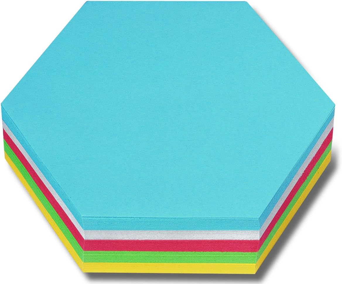 Nobo 1901313 Presentation Cards Honeycomb 190 x 165 mm Set of 250 Assorted Colours White/Yellow/Red/Green/Blue