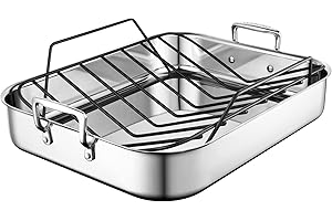 Le Creuset Stainless Steel Roasting Pan with Nonstick Rack