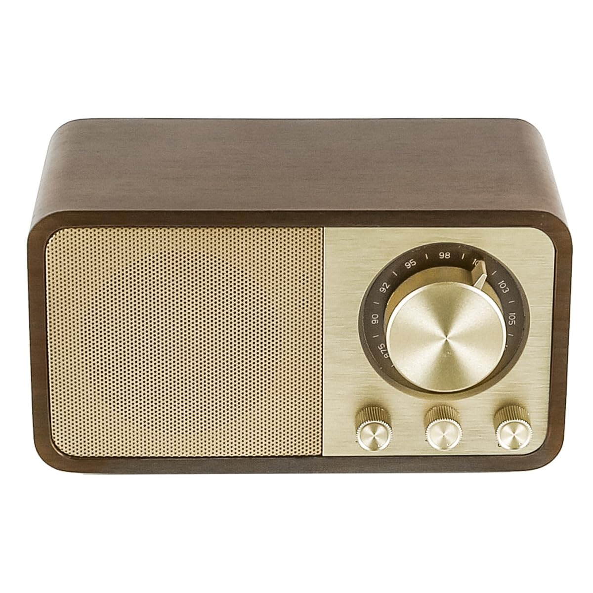 Radio Bluetooth Rétro, Design Grain De Bois, Haut-Parleur Rétro 5 W, Batterie 1800 MAh, Carte AUX/USB/TF, Radio FM pour Cuisine, Chambre, Bureau