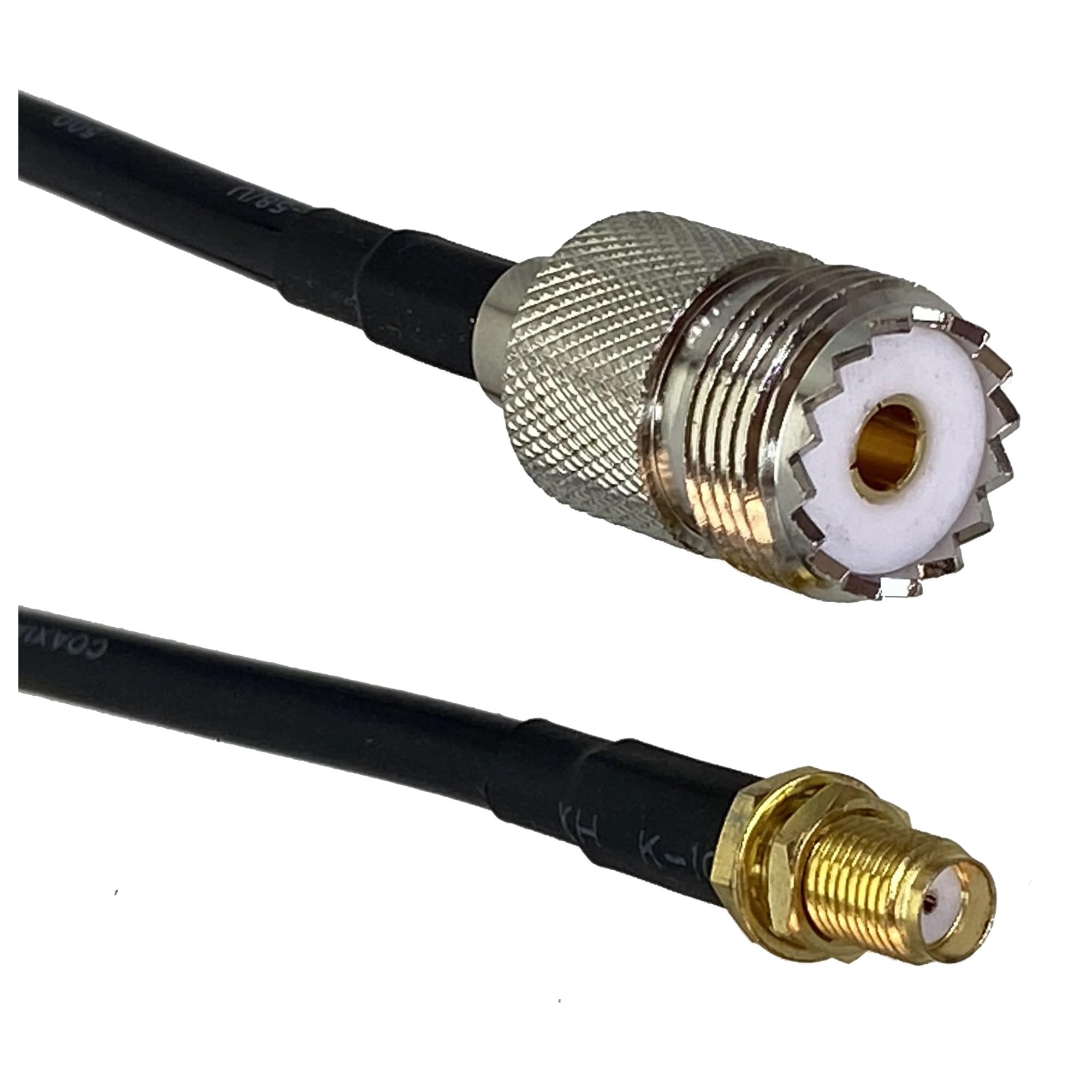 Câble de raccordement RG58 SO239 vers SMA femelle haute durabilité