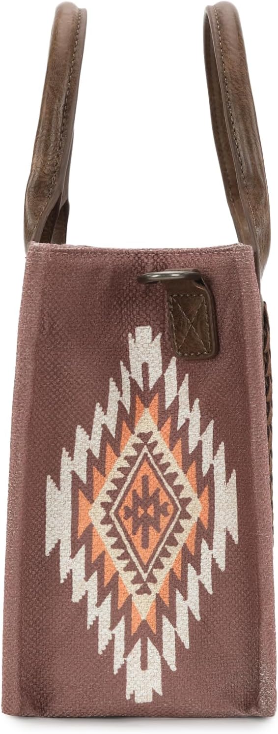 Montana West X Wrangler Tote Bag for Women Boho Aztec Shoulder Purse Top Handle Satchel Handbag