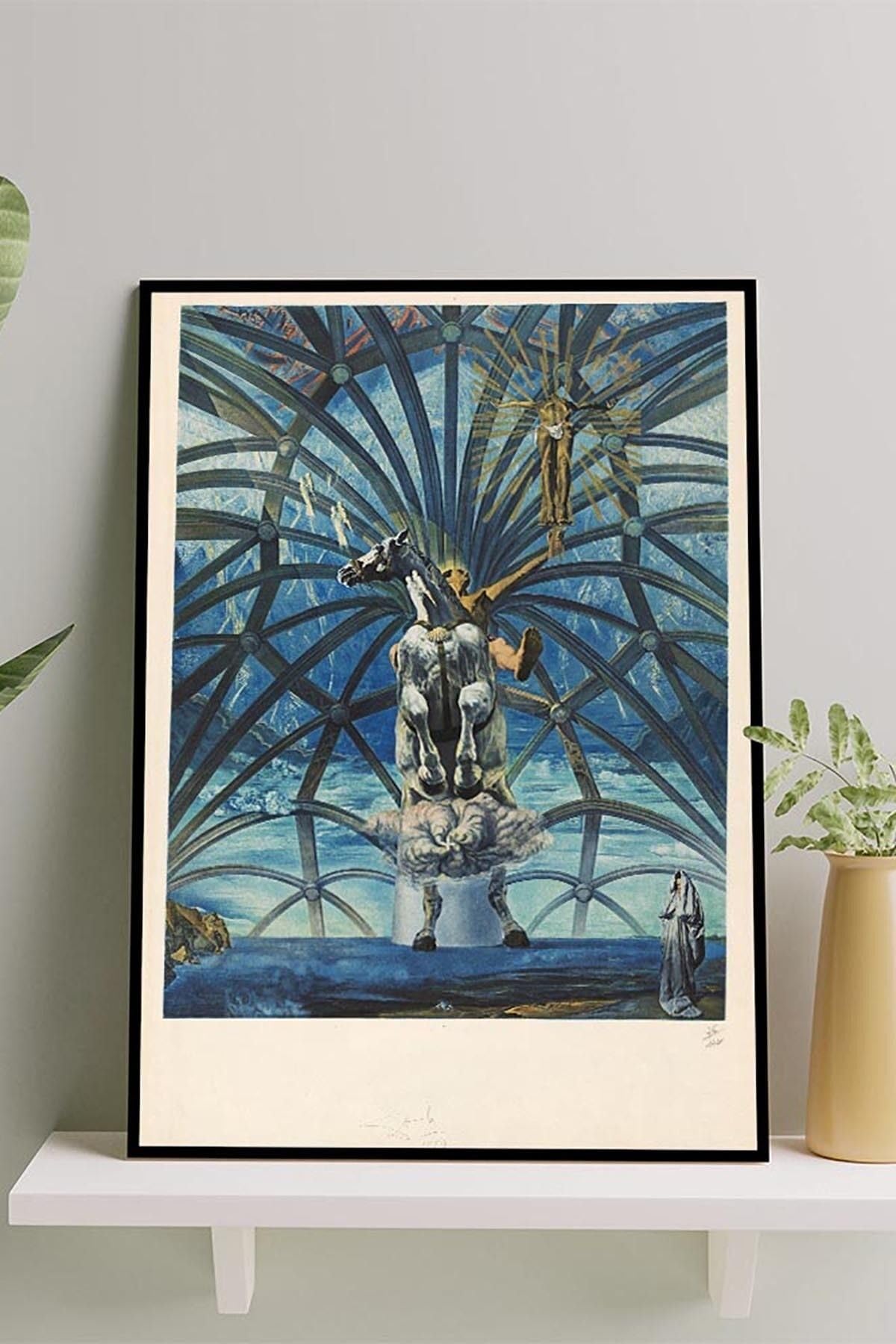 Postermanya (pster14721) Santiago El Grande - Salvador Dali Sanatsal Çerçeveli Tablo 21 x 30