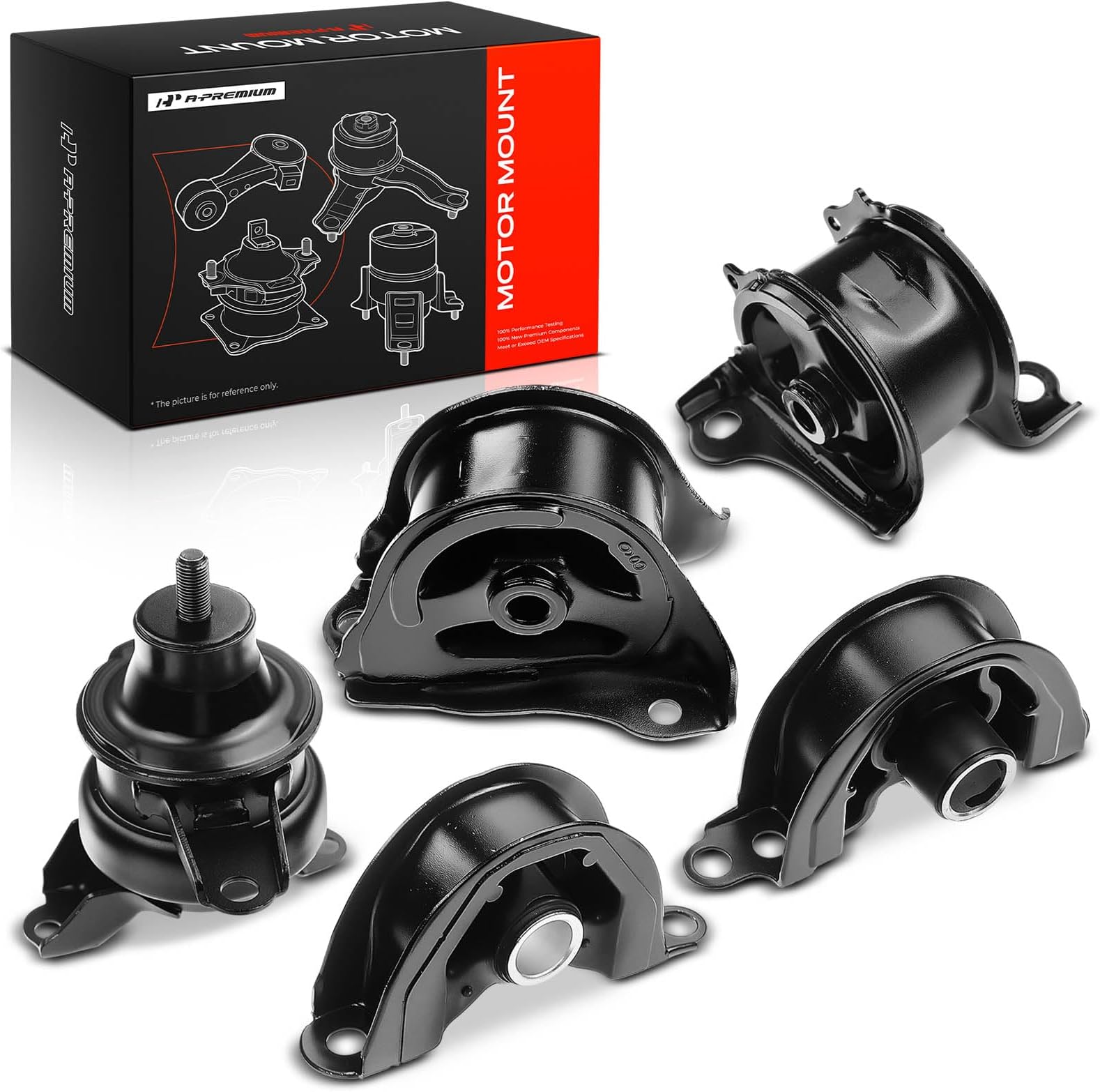 A-Premium 5PCS Engine Motor Mount and Transmission Mount Set Compatible with Honda CR-V 1997 1998 1999 2000 2001 L4 2.0L, Automatic Transmission