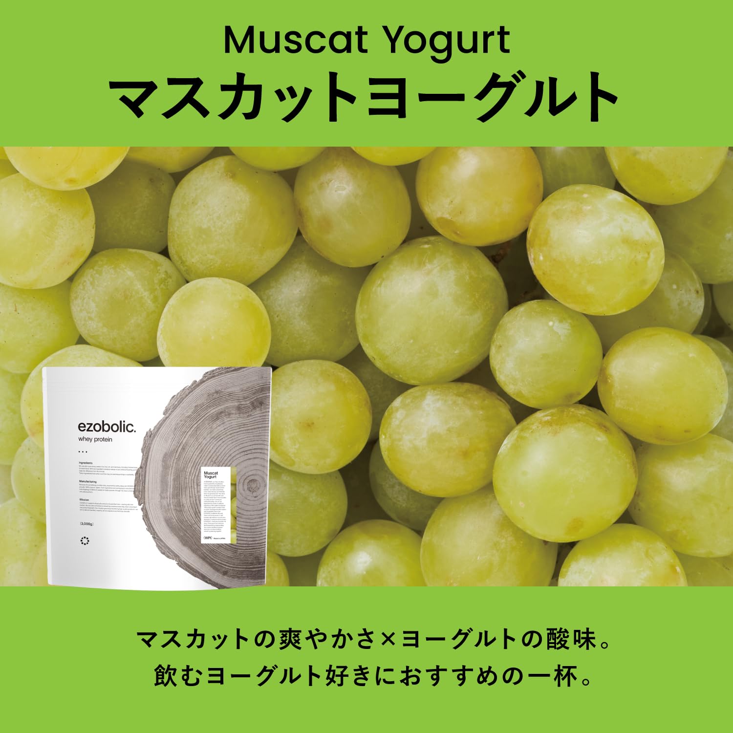 Amazon.co.jp: エゾボリック ホエイ プロテイン 3kg マスカット 