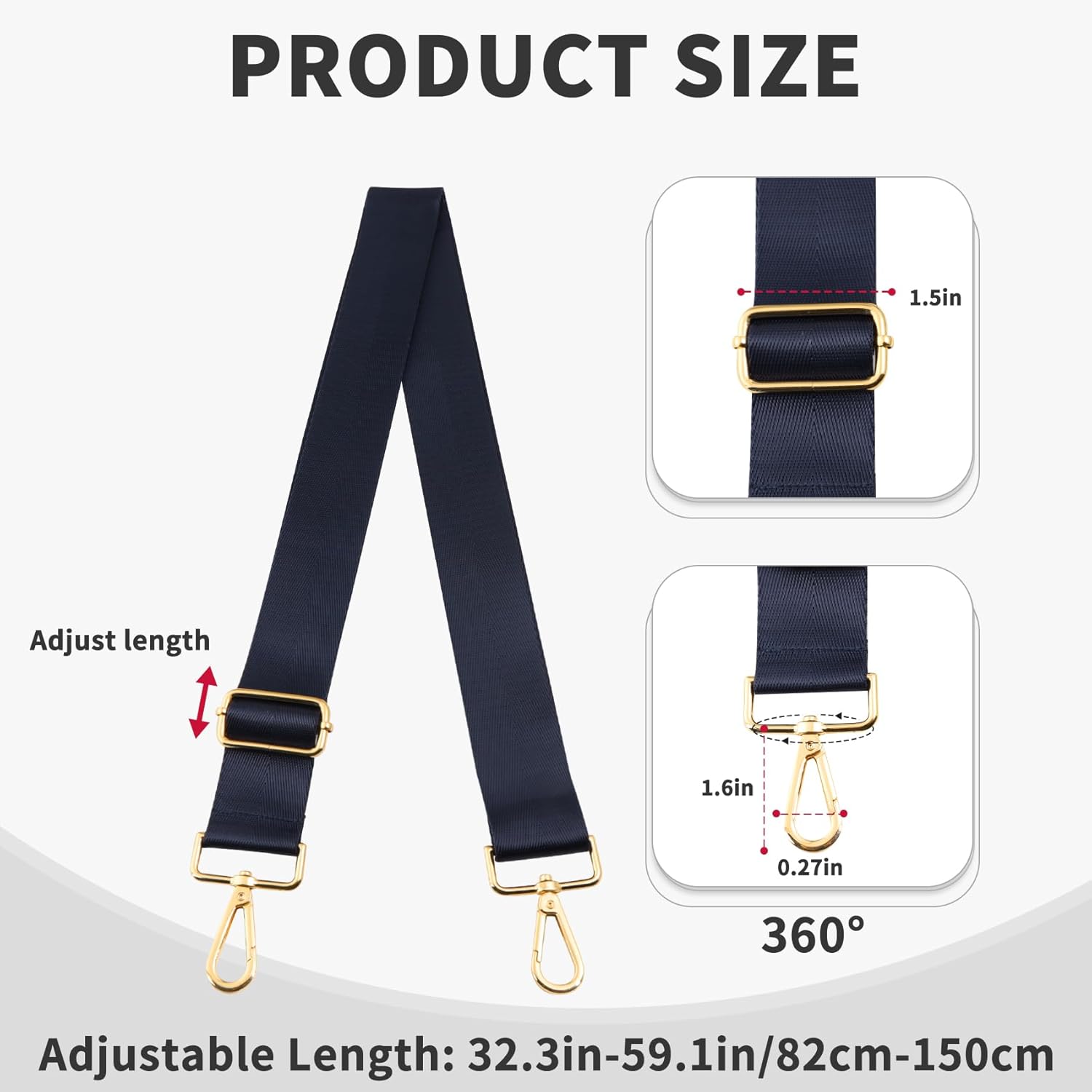 Purse Strap Replacement Crossbody Wide Bag Strap Adjustable Shoulder Straps for Women Guitar Bag Handbags - Image 2