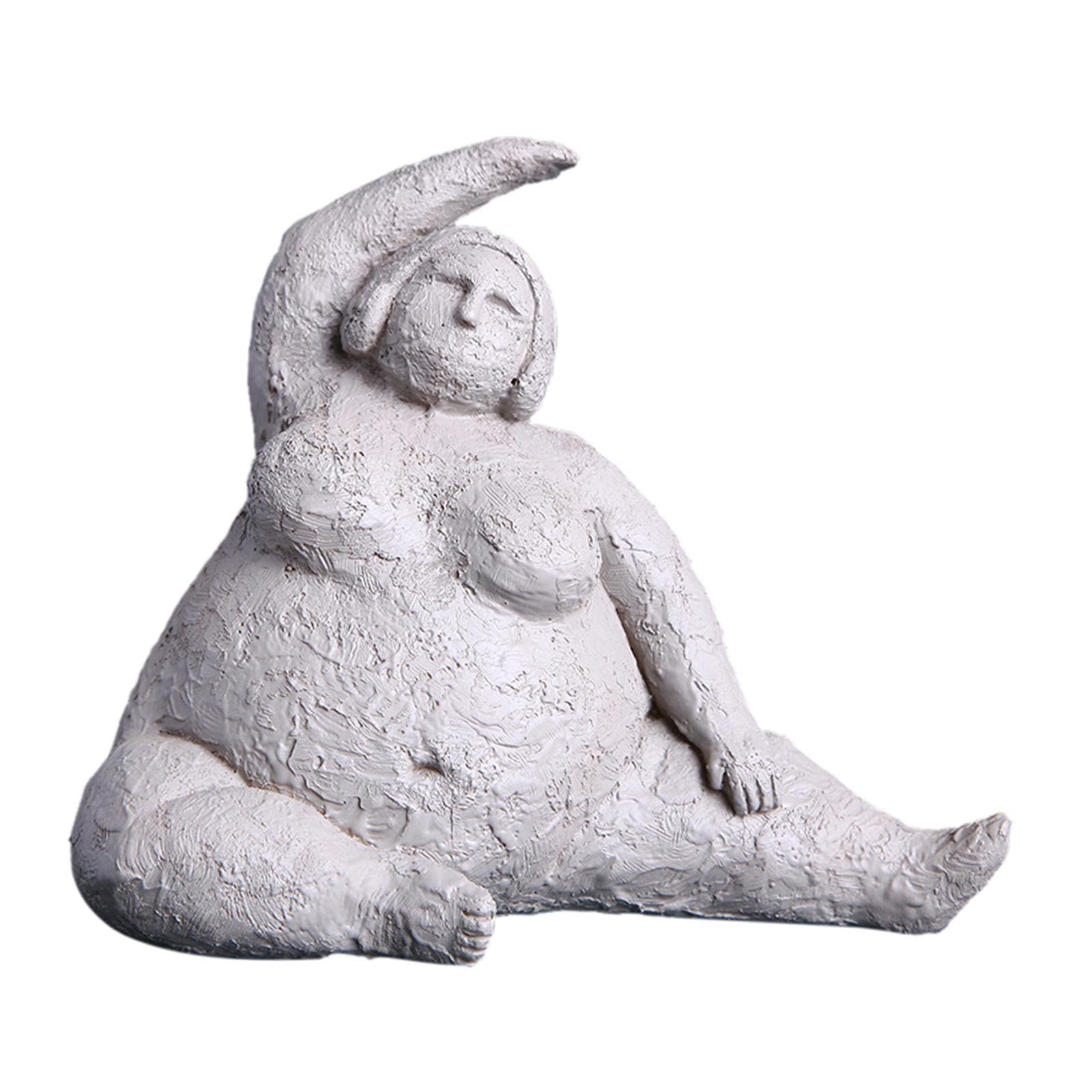 Figurine de grosse femme yoga en résine, le cadeau d'artisanat idéal pour amie