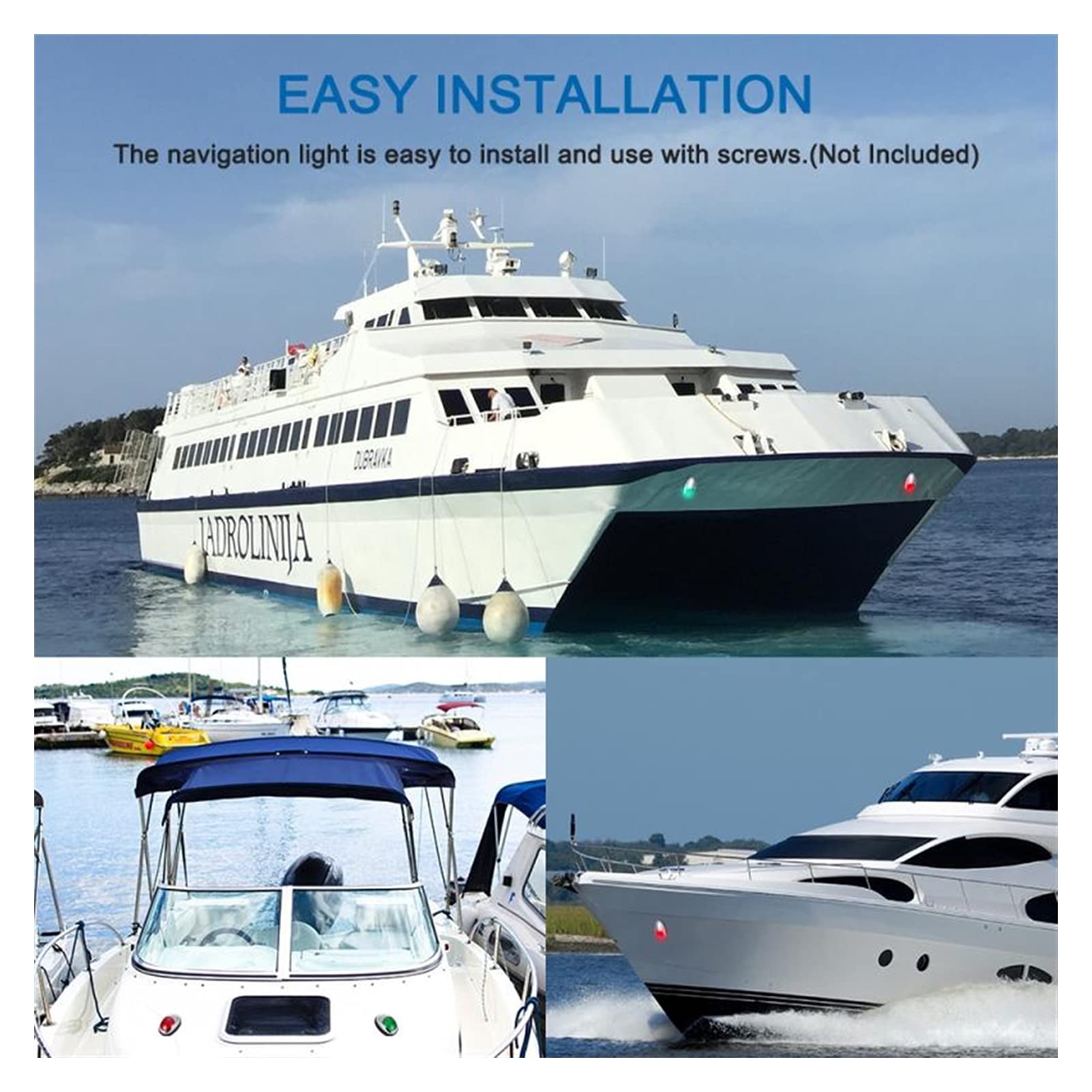 Luci di Navigazione 2X LED.Segnale Luminoso di Navigazione Avvertimento Lampada del Segnale Lampada per la Barca Marina Yacht Articoli automobilistici Accessori Auto Auto Decrement