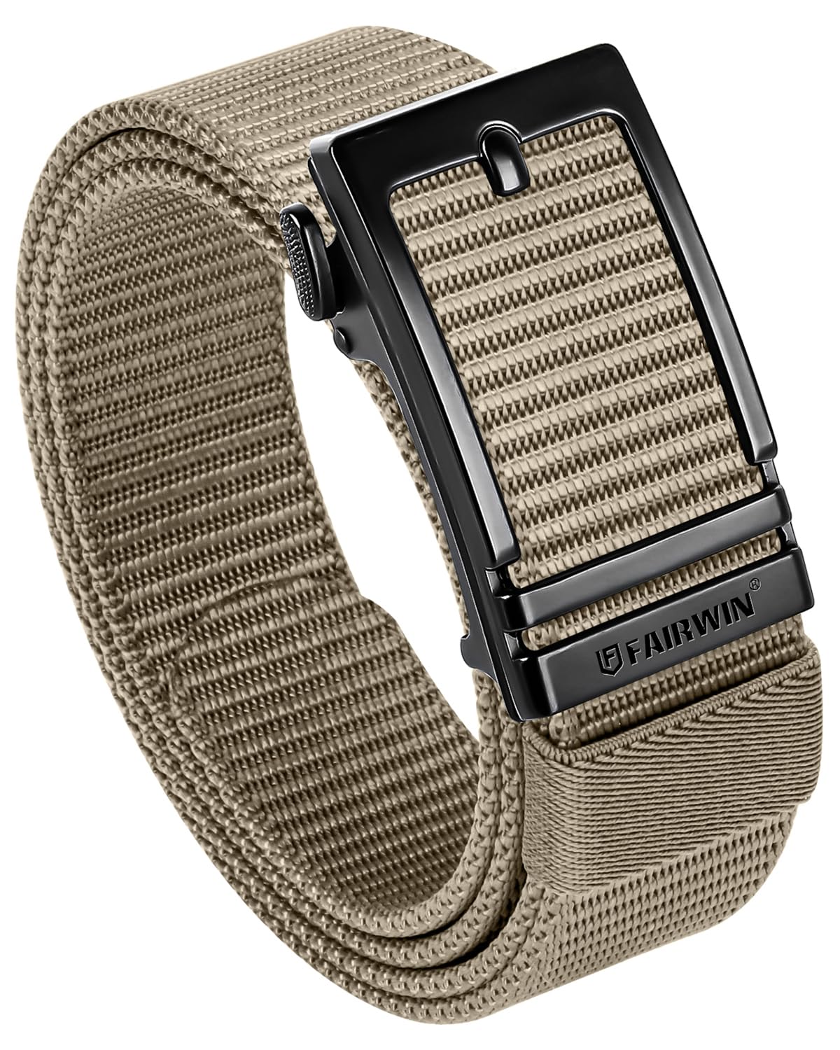 FAIRWIN Men's Ratchet Belt - Nylon Web Work Belt with Automatic Buckle, Adjustable for Jeans, Pants, Golf, and Everyday Use